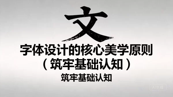 字体设计的核心美学原则（筑牢基础认知）