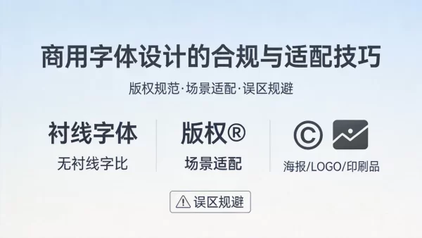 商用字体设计的合规与适配技巧